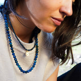 COLLAR PIEDRAS ÁGATA AZUL