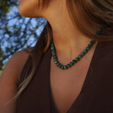 COLLAR ÁGATA VERDE JASPEADO