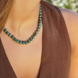 COLLAR ÁGATA VERDE JASPEADO