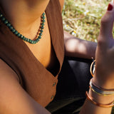 COLLAR ÁGATA VERDE JASPEADO