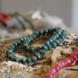 COLLAR ÁGATA VERDE JASPEADO