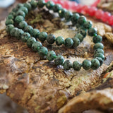 COLLAR ÁGATA VERDE JASPEADO