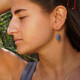 AROS PIEDRA ÁGATA ENCHAPE ORO