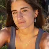 AROS PIEDRA ÁGATA ENCHAPE ORO