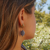 AROS PIEDRA ÁGATA ENCHAPE ORO