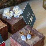 AROS PIEDRA ÁGATA ENCHAPE ORO