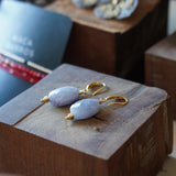 AROS PIEDRA ÁGATA ENCHAPE ORO