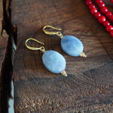 AROS PIEDRA ÁGATA ENCHAPE ORO