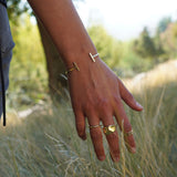 ANILLO MARTILLADO ENCHAPE ORO