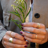 ANILLO MARTILLADO ENCHAPE ORO