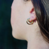 AROS ARGOLLAS CLÁSICAS ENCHAPE ORO TEEN