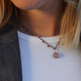 COLLAR CLÁSICO CALCEDONIA AHUMADA GOLD FILLED