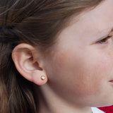 AROS CIRCONES BORDE GRUESO NIÑA ENCHAPE ORO