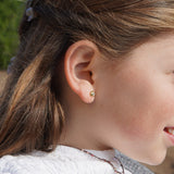 AROS CIRCONES BORDE GRUESO NIÑA ENCHAPE ORO