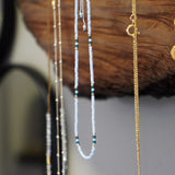 COLLAR COLORES CELESTE PLATA TEEN