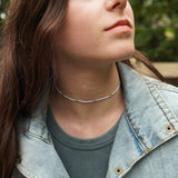 COLLAR COLORES CELESTE PLATA TEEN