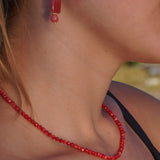 COLLAR PIEDRAS ROJO CORAL