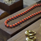 COLLAR PIEDRAS ROJO NARANJO