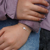 PULSERA CRUZ NACAR GOLDFILLED NIÑA