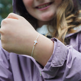 PULSERA CRUZ NACAR GOLDFILLED NIÑA