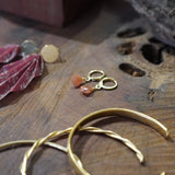 AROS ARGOLLAS MINI PIEDRA ENCHAPE ORO
