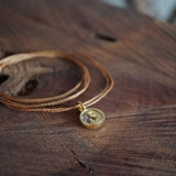COLLAR VIRGEN NIÑA CRISTAL ENCHAPE ORO HILO