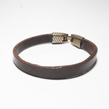 PULSERA CUERO HOMBRE BROCHE