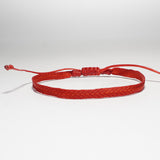 PULSERA TELAR ROJO BERMELLÓN HOMBRE