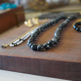 COLLAR LARVIKITA FACETADA