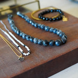 COLLAR LARVIKITA FACETADA