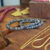 COLLAR ÁGATA GRIS CUADRADO