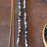 COLLAR TEJIDO PERLA PIEDRAS