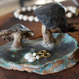 AROS ARGOLLAS DOBLE PERLA ENCHAPE ORO