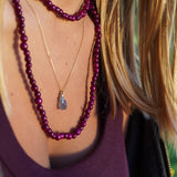 COLLAR PIEDRA CALCEDONIA CRUZ MINI