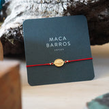 PULSERA VIRGEN DE LOS RAYOS ROJA ENCHAPE ORO