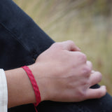 PULSERA TELAR ROJA