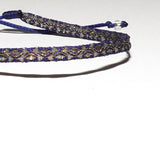 PULSERA TELAR DELGADA AZUL COBRE