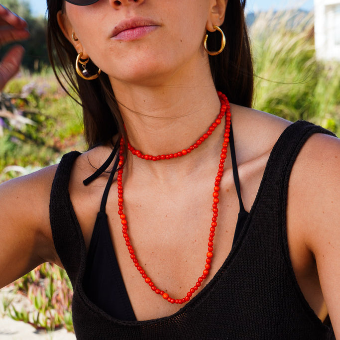 COLLAR SEMILLAS MINI NARANJO