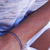 PULSERA TELAR DELGADA AZUL COBRE