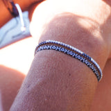 PULSERA TRINIDAD AZULES PLATA