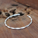 PULSERA ESCLAVA ESPIRAL ENCHAPE PLATA