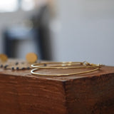 PULSERA ESCLAVA DOBLE BROCHE ENCHAPE ORO