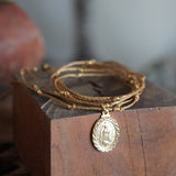 COLLAR HILO TRIPLE VIRGEN GUADALUPE ENCHAPE ORO