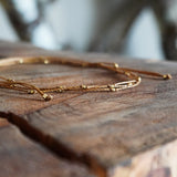 COLLAR HILO TRIPLE AJUSTABLE ENCHAPE ORO