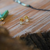 AROS CIRCONES CUADRADOS ENCHAPE ORO