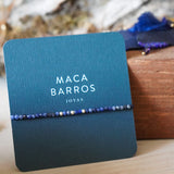 PULSERA PIEDRAS SODOLITA PLATA AJUSTABLE