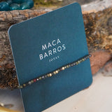 PULSERA PIEDRAS JASPE  GOLD FILLED