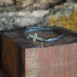 PULSERA CRUZ HILO NIÑO HOMBRE PLATA