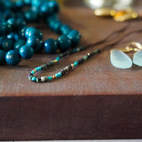 COLLAR TEJIDO TONOS CALIPSOS GOLD FILLED