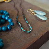COLLAR TEJIDO TONOS CALIPSOS GOLD FILLED